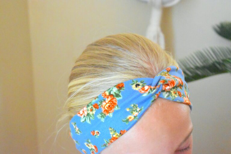 Cobalt Wildflower Twist Headband