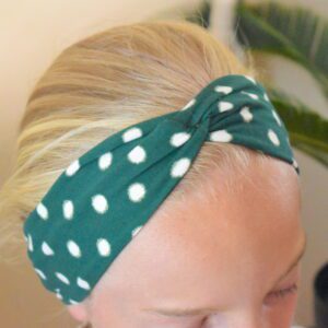 Deep Green Polka Dot Women's Headband
