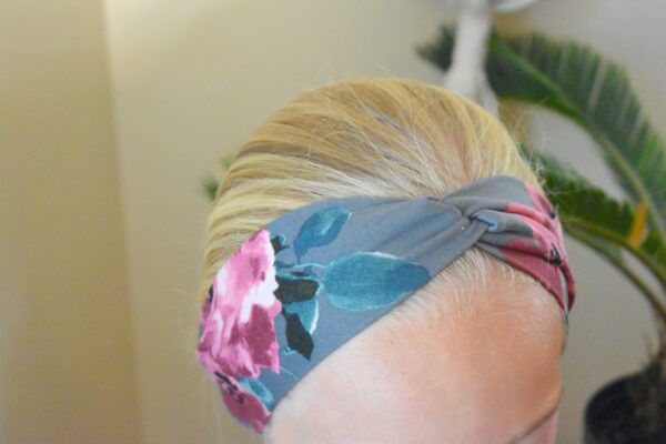 Smoky Grey Floral Headband