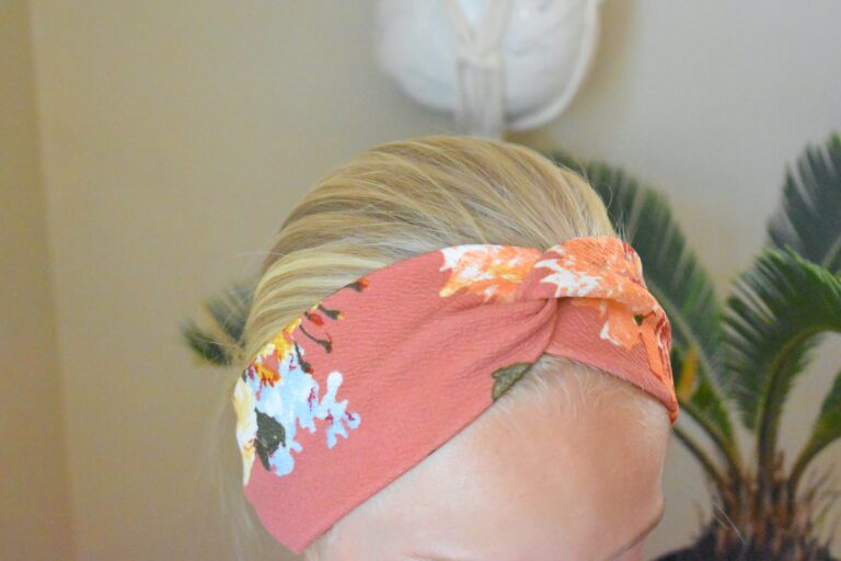 Coral Floral Women's Twist Headband