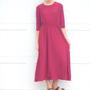 Fuchsia Bloom Girl's Maxi Dress modest Mennonite
