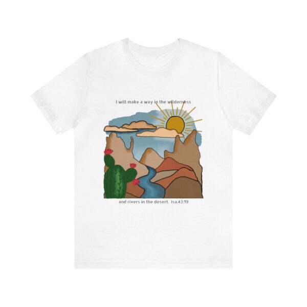 Rivers in the Desert Unisex Jersey Short Sleeve Tee white