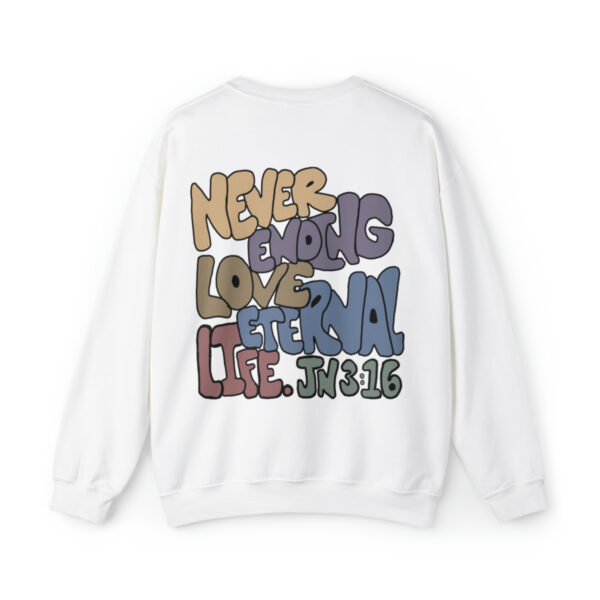 John 3:16 White Unisex Crewneck Sweatshirt XL