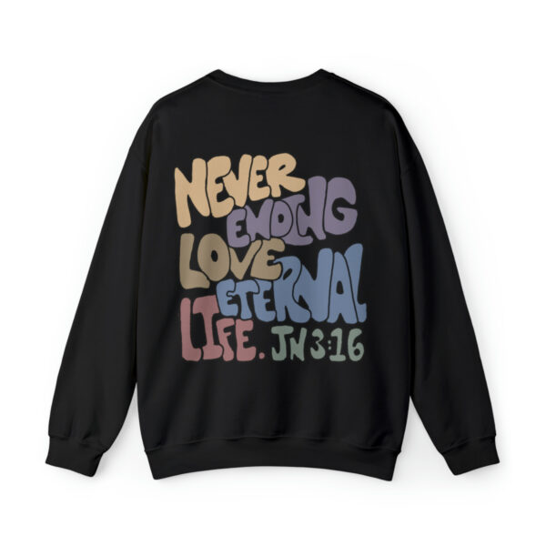 John 3:16 Black Unisex Crewneck Sweatshirt XL