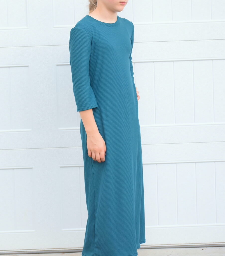 7 Best Modest Dress Styles for 2024 1 deep teal rib knitDSC 0377