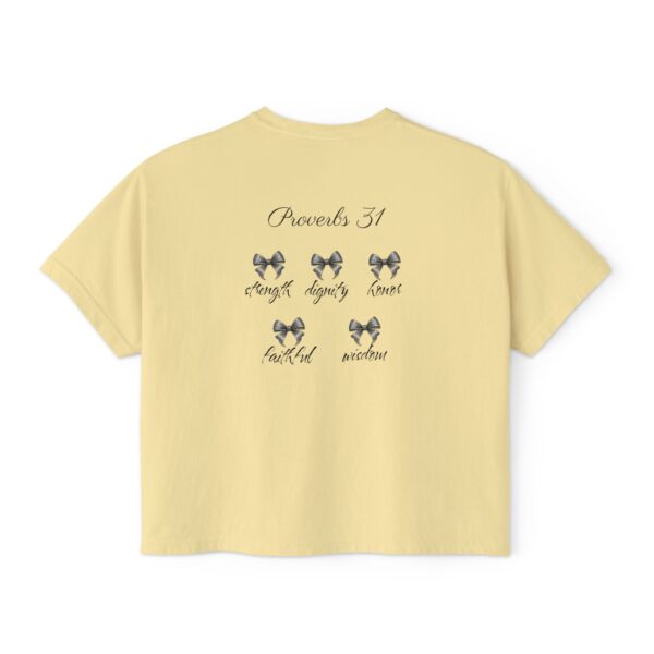 Proverbs 31 Women's Boxy Tee pastel yellow