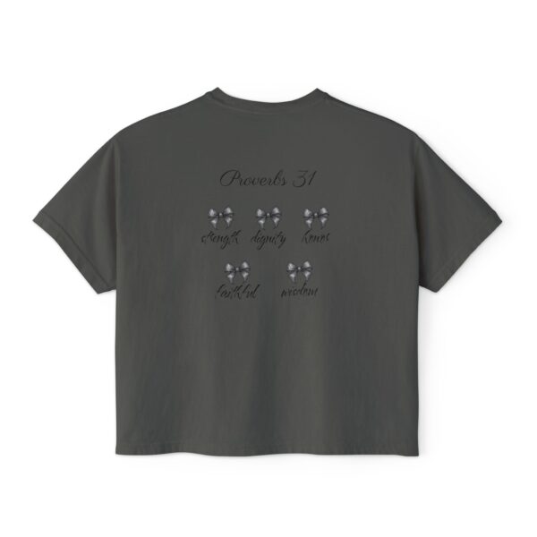 Proverbs 31 Women's Boxy Tee charcoal