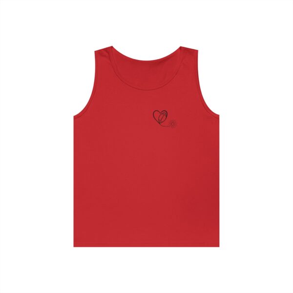 Heart, Football, Daisy Unisex Heavy Cotton Tank Top - Image 17