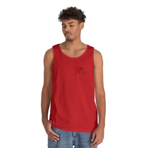 Heart, Football, Daisy Unisex Heavy Cotton Tank Top - Image 20