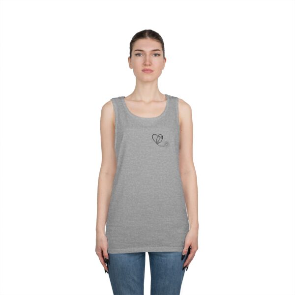 Heart, Football, Daisy Unisex Heavy Cotton Tank Top - Image 7
