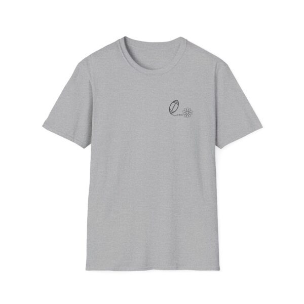 Football and Daisy Design Adult Unisex Softstyle T-Shirt - Image 12