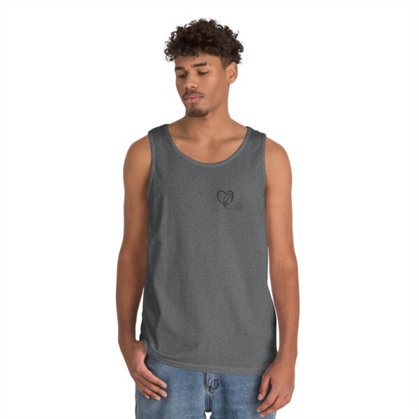 Heart, Football, Daisy Unisex Heavy Cotton Tank Top - Image 12