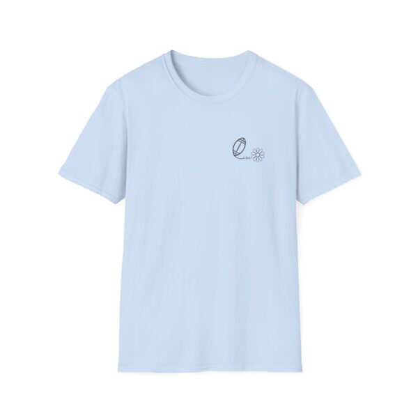 Football and Daisy Design Adult Unisex Softstyle T-Shirt - Image 7
