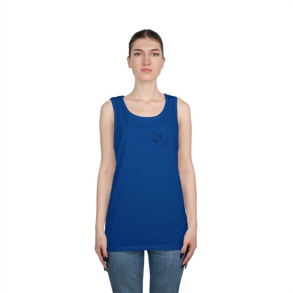 Heart, Football, Daisy Unisex Heavy Cotton Tank Top - Image 15