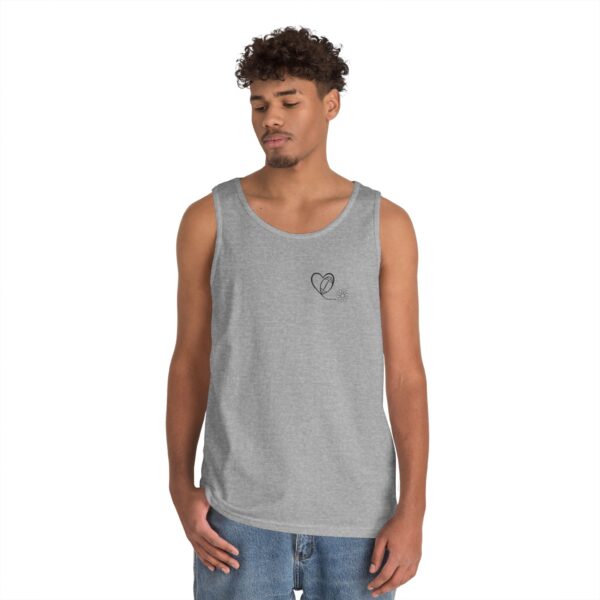 Heart, Football, Daisy Unisex Heavy Cotton Tank Top - Image 8