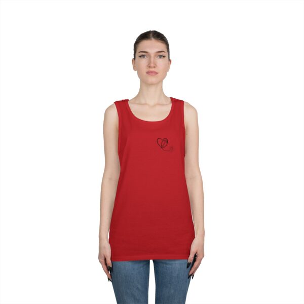 Heart, Football, Daisy Unisex Heavy Cotton Tank Top - Image 19