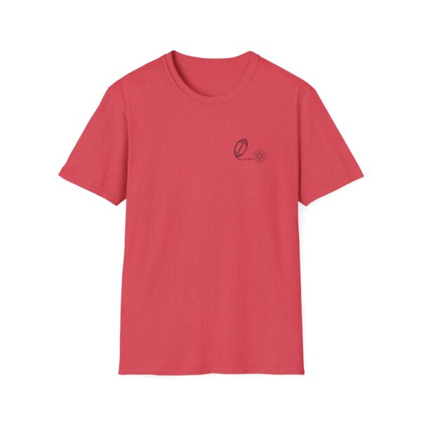 Football and Daisy Design Adult Unisex Softstyle T-Shirt - Image 8