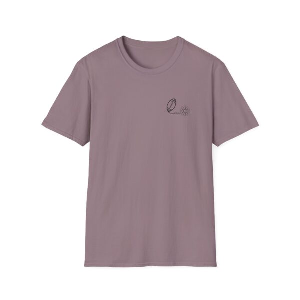Football and Daisy Design Adult Unisex Softstyle T-Shirt - Image 16