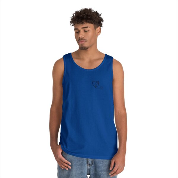 Heart, Football, Daisy Unisex Heavy Cotton Tank Top - Image 16