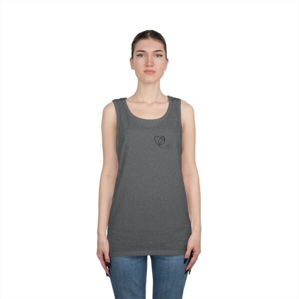 Heart, Football, Daisy Unisex Heavy Cotton Tank Top - Image 11