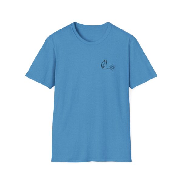 Football and Daisy Design Adult Unisex Softstyle T-Shirt - Image 15