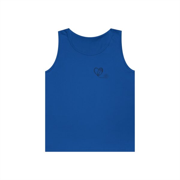 Heart, Football, Daisy Unisex Heavy Cotton Tank Top - Image 13