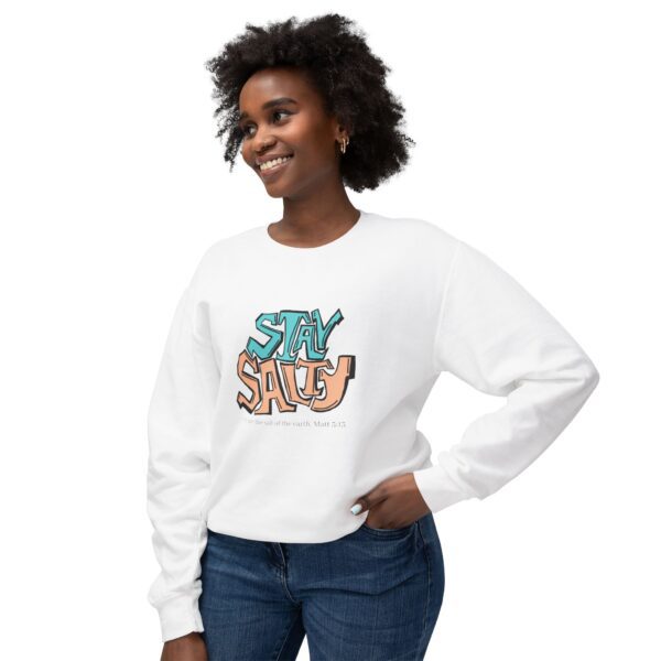 Stay Salty Unisex Lightweight Sweatshirt - Image 3