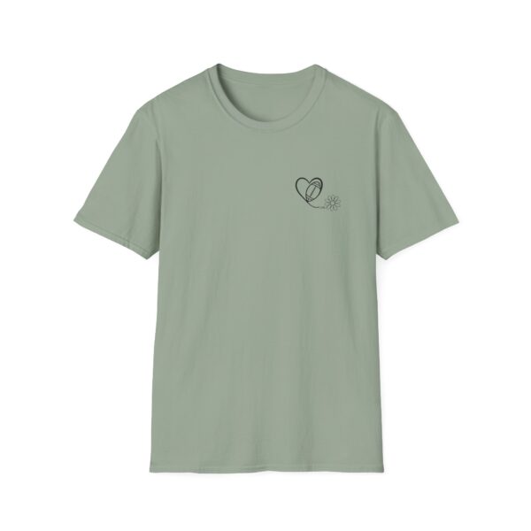 Heart, Football, Daisy Adult Unisex Softstyle T-Shirt - Image 13
