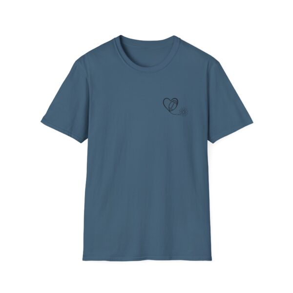 Heart, Football, Daisy Adult Unisex Softstyle T-Shirt - Image 10